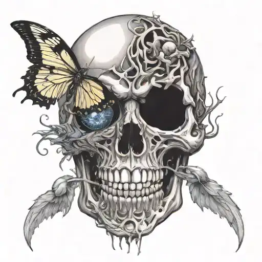 very similar concept to the avenged sevenfold nightmare album cover tattoo design idea