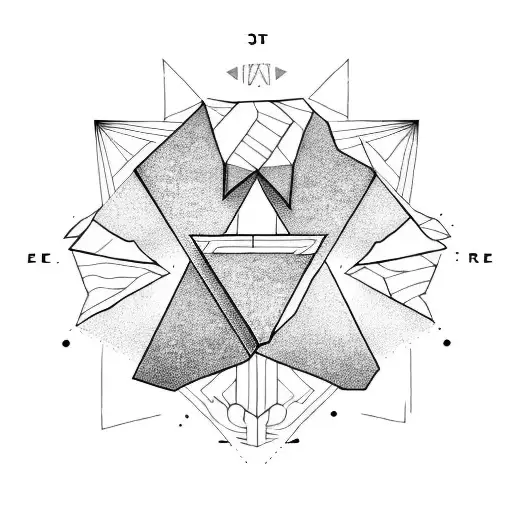 3 triangles tattoo design idea