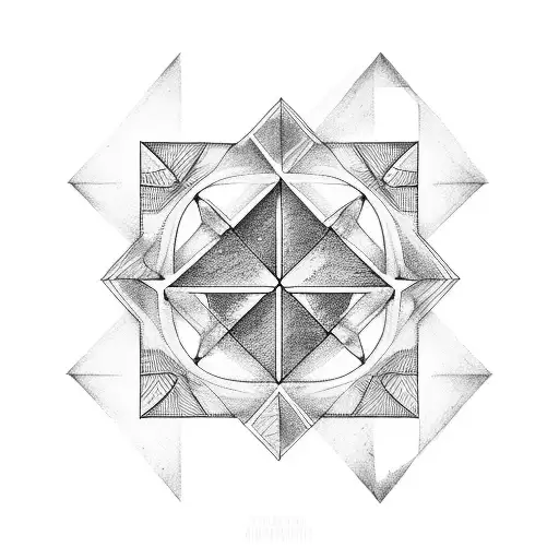 3 triangles tattoo design idea