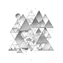 3 triangles tattoo design idea