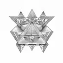 3 triangles tattoo design idea