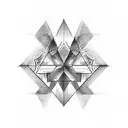 3 triangles tattoo design idea