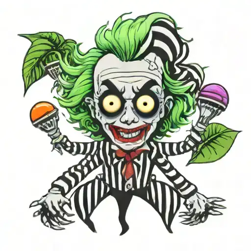 beetlejuice chibi style tattoo tattoo design idea
