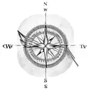 Tree inside compass with guitar strings  tattoo design idea