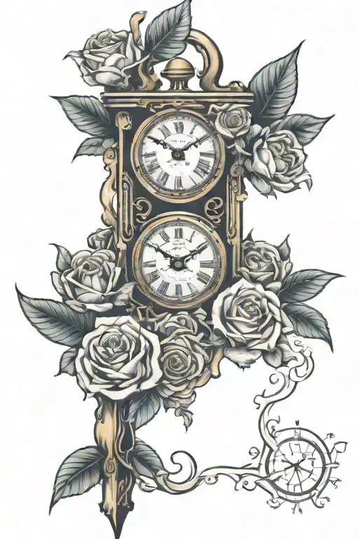 skills and clock face smoking blunt only they forearm tattoo design idea
