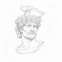 statue of david head blindfolded flash design tattoo design idea