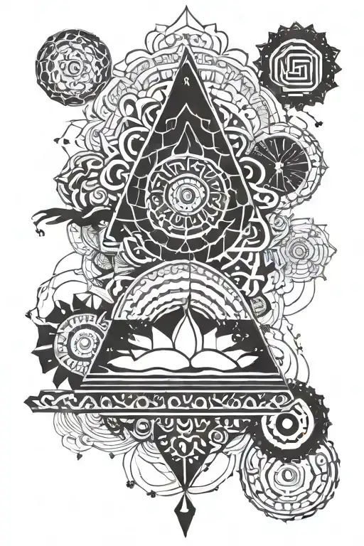 7 chakras / beach aesthetic way tattoo design idea