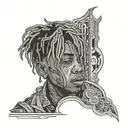 999 juice wrld tattoo design idea