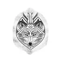 wolf paw, Nordic runes tattoo design idea