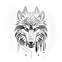 wolf paw, Nordic runes tattoo design idea