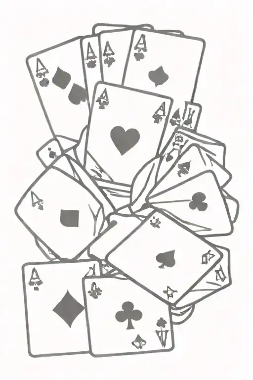 poker Aces Cards  tattoo design idea