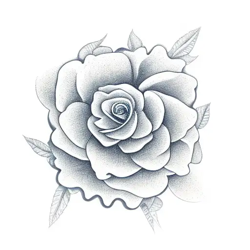 opposites math and flowers tattoo design idea