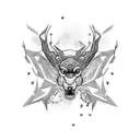 Pixelated graphic design elements with a touch of neon colors tattoo design idea