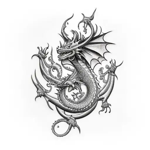 bass guitar with dragon tattoo design idea