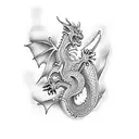 bass guitar with dragon tattoo design idea