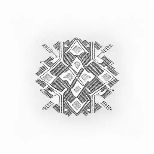 Ethiopian traditional patterns are often geometric and symmetrical, with repeated shapes and symbols. These designs can  tattoo design idea