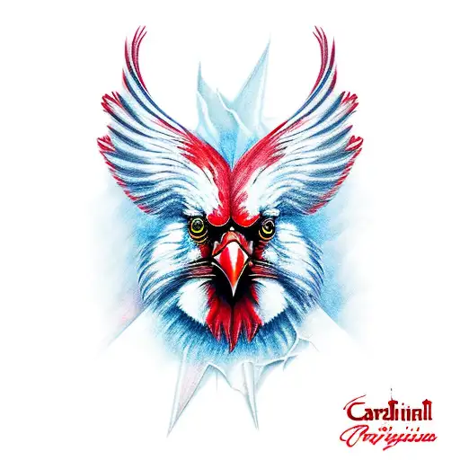 Cardinal tattoo design idea