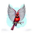 Cardinal tattoo design idea