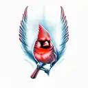 Cardinal tattoo design idea