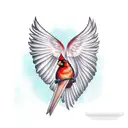 Cardinal tattoo design idea