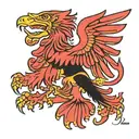 the albanian flag but one half of the eagle is the dutch lion tattoo design idea