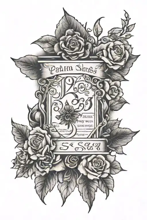 Psalm 23:4 tattoo design idea