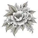 may April October December birth flowers tattoo design idea