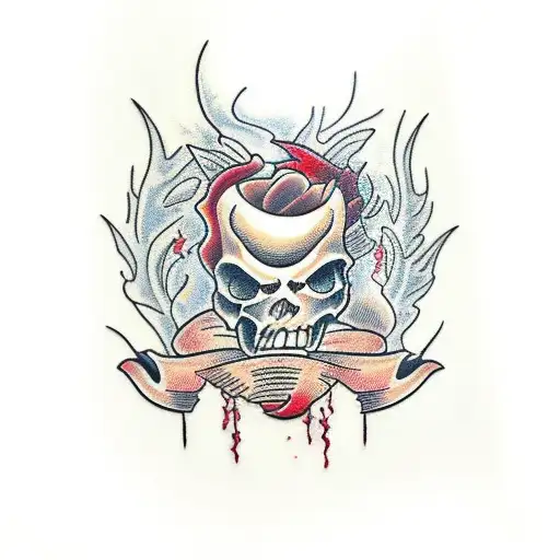 espada con rubi rojo tattoo design idea
