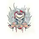 espada con rubi rojo tattoo design idea