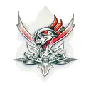 espada con rubi rojo tattoo design idea