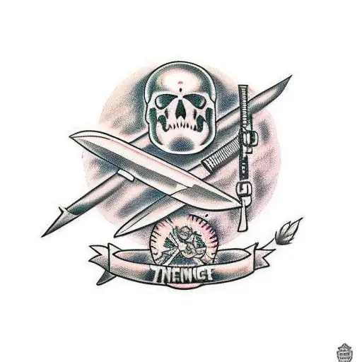 switchblade and things to cover whole arm tattoo design idea