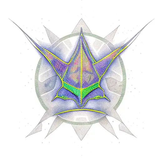 stingray that transmit peace tattoo design idea