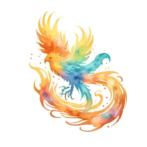 phoenix bird tattoo design idea