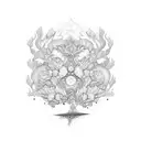 life tree in a psychedelic way tattoo design idea