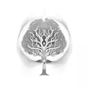 life tree in a psychedelic way tattoo design idea