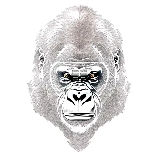 gorilla roar tattoo design idea