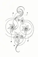 Gemini and virgo zodiac sign tattoo design idea