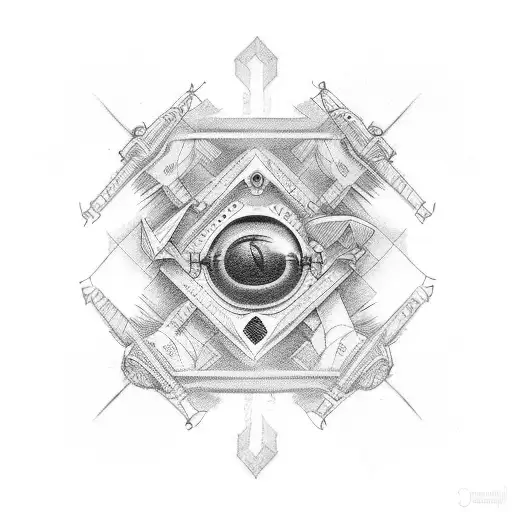 Square tattoos about aviation tattoo design idea