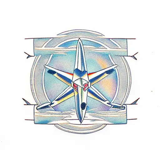 Square tattoos about aviation tattoo design idea