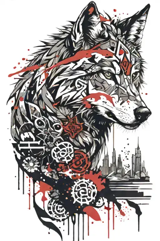 twilight princess wolf tattoo design idea