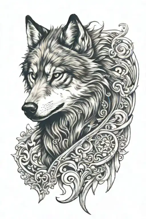 twilight princess wolf tattoo design idea
