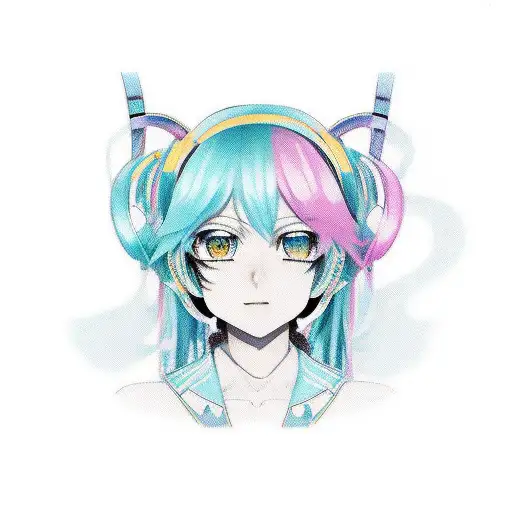 Hatsune Miku tattoo design idea