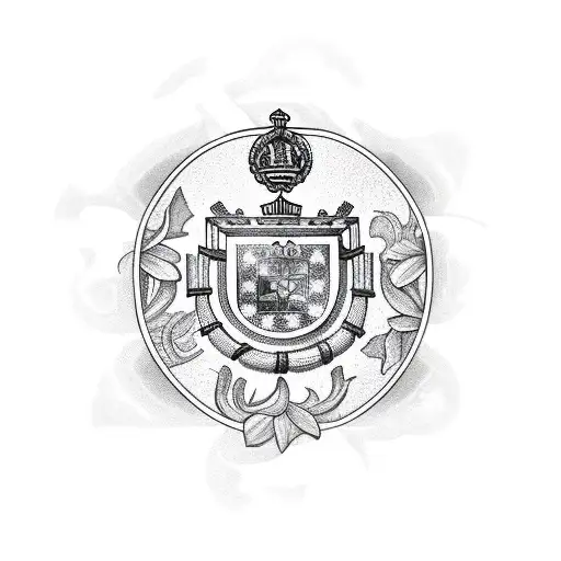 Portuguese national emblem, 4 playing cards, a jellyfish, and a flower tattoo design idea