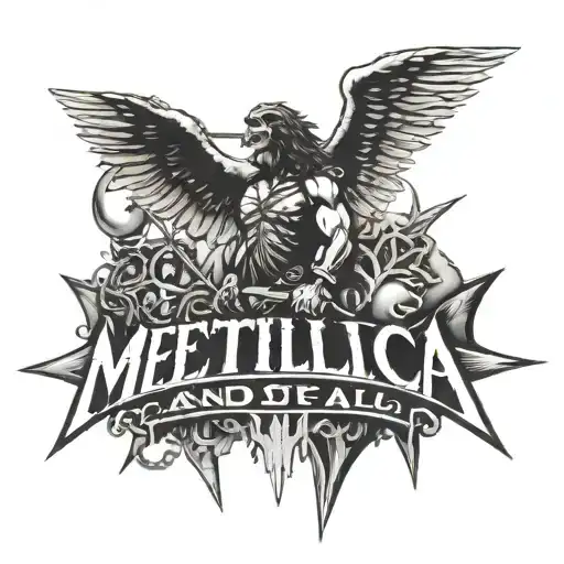Metallica and justice for all album cover tattoo design idea