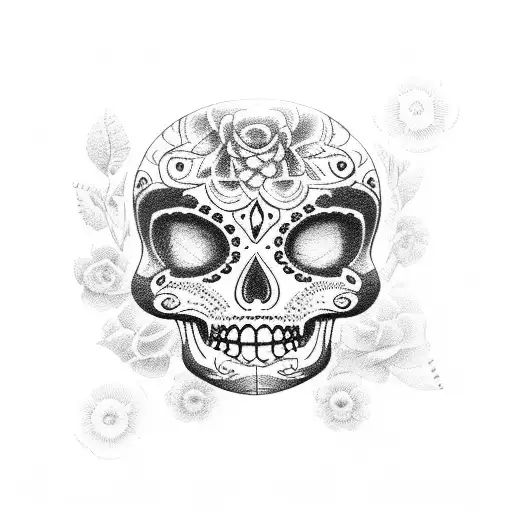 day of the dead tattoo design idea