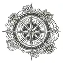 viking compass tattoo design idea