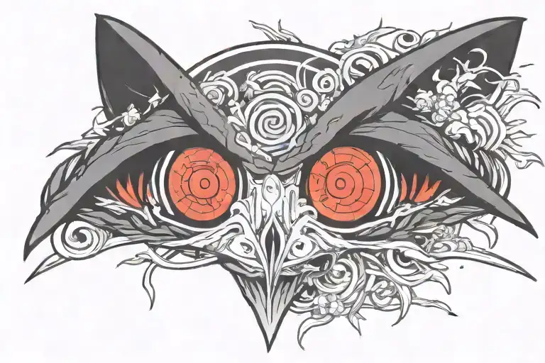 itachi eyes bleeding tattoo design idea