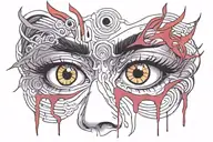 itachi eyes bleeding tattoo design idea