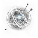 ACTS 2:17 bubble writing with first half heavenly cityscape and second half apocalyptic cityscape tattoo design idea