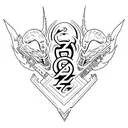 blink 182 logo tattoo design idea